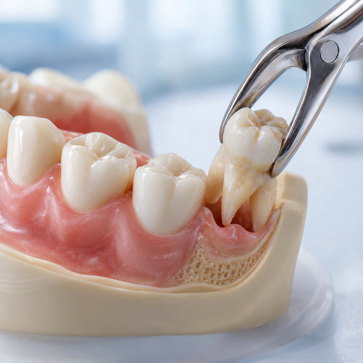Imagen ilustrativa: Exodoncia tercer molar erupcionado — Clarity Dental