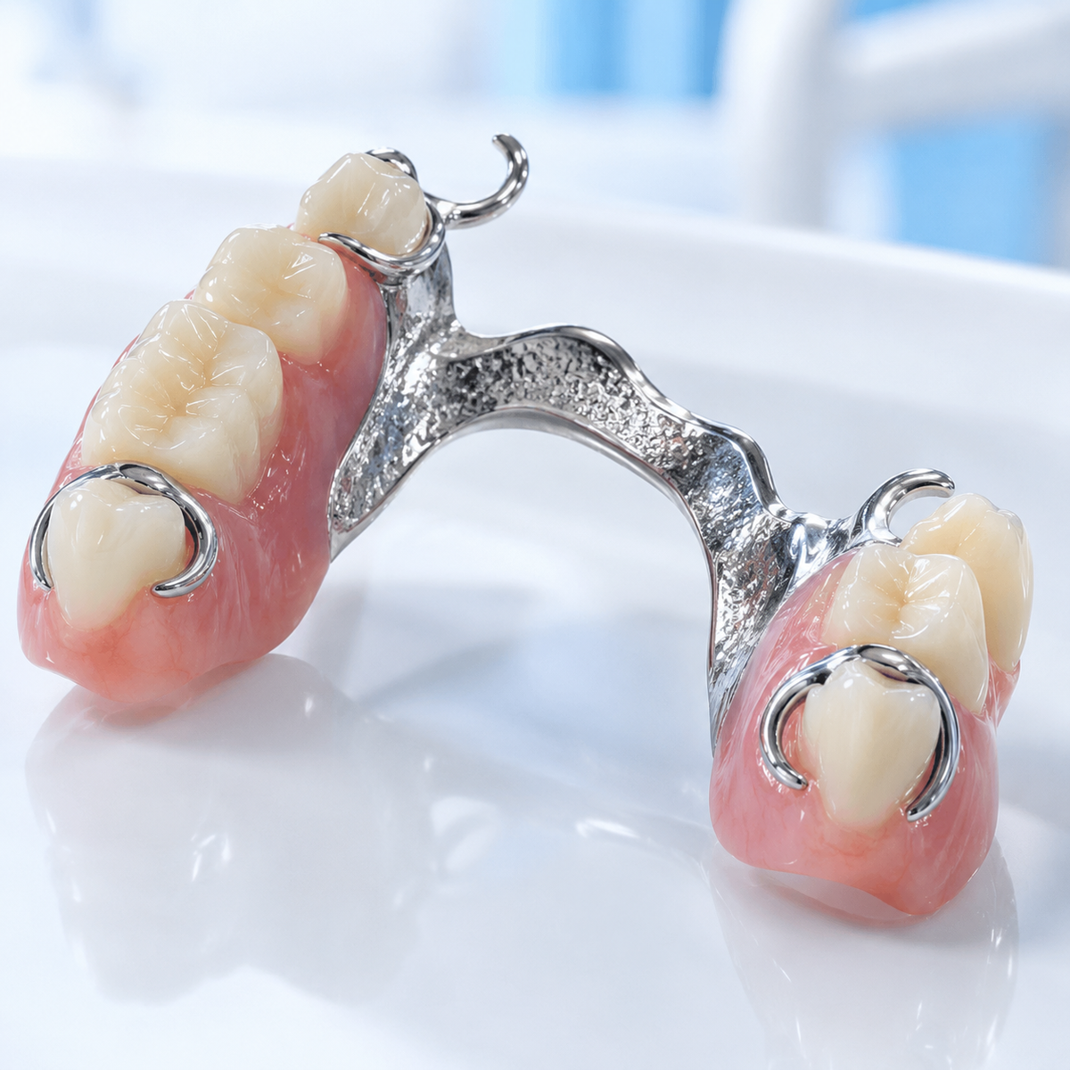 Imagen ilustrativa: Prótesis Base Metálica unitaria — Clarity Dental