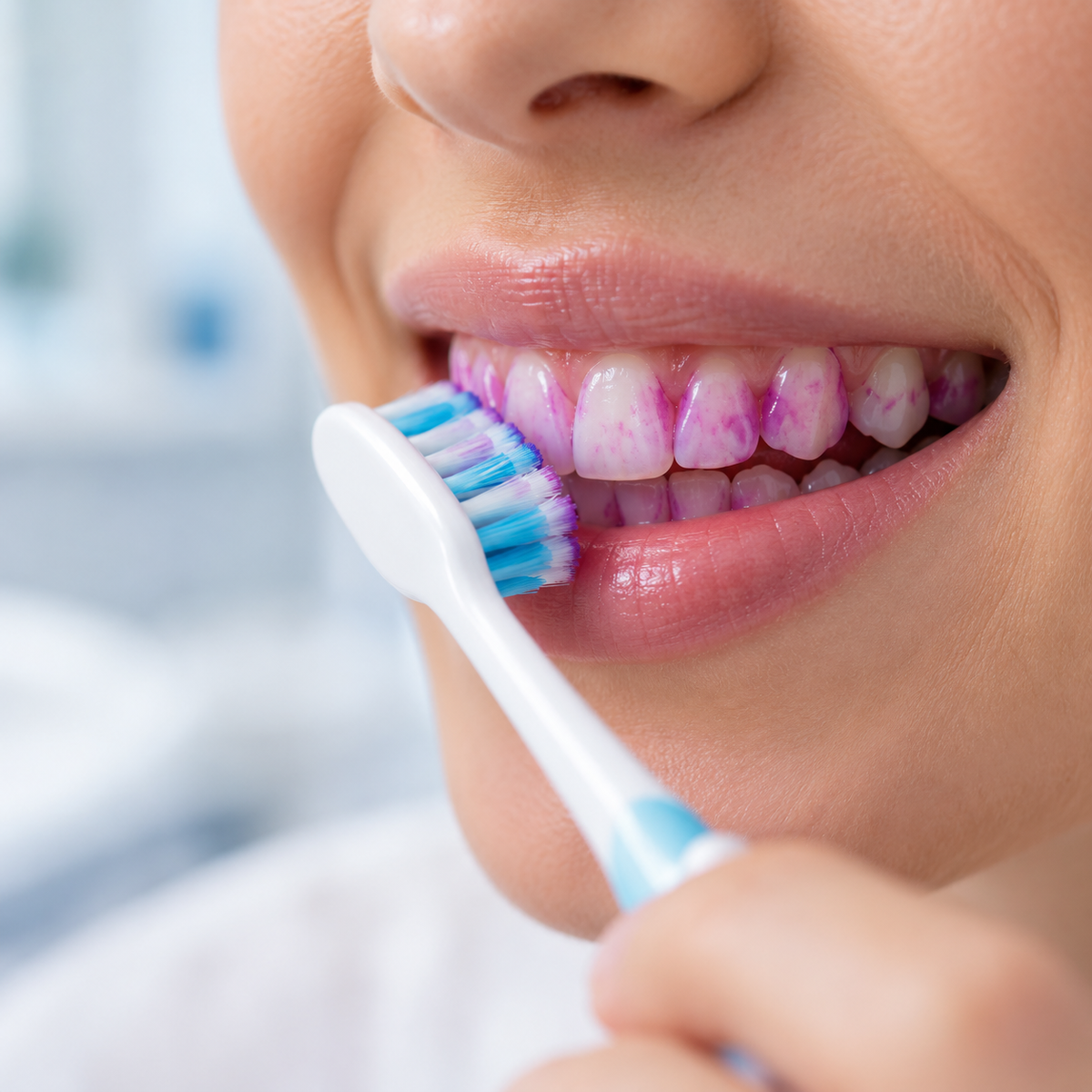 Imagen ilustrativa: Corrección técnica cepillado con revelado — Clarity Dental
