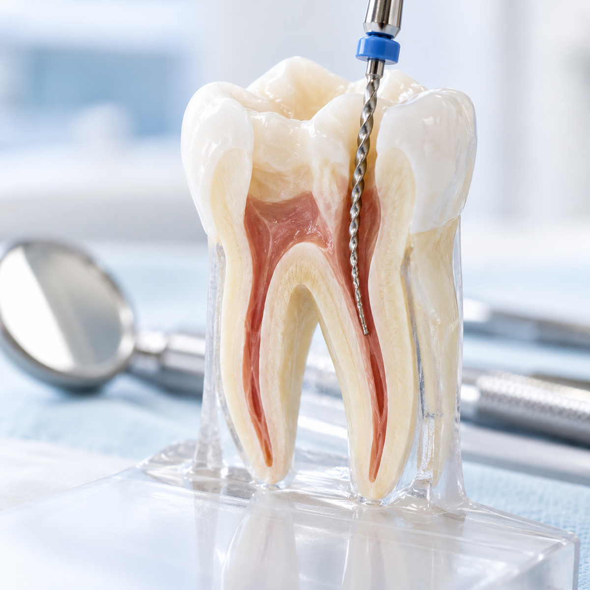 Imagen ilustrativa: Endodoncia pieza premolar multirradicular — Clarity Dental