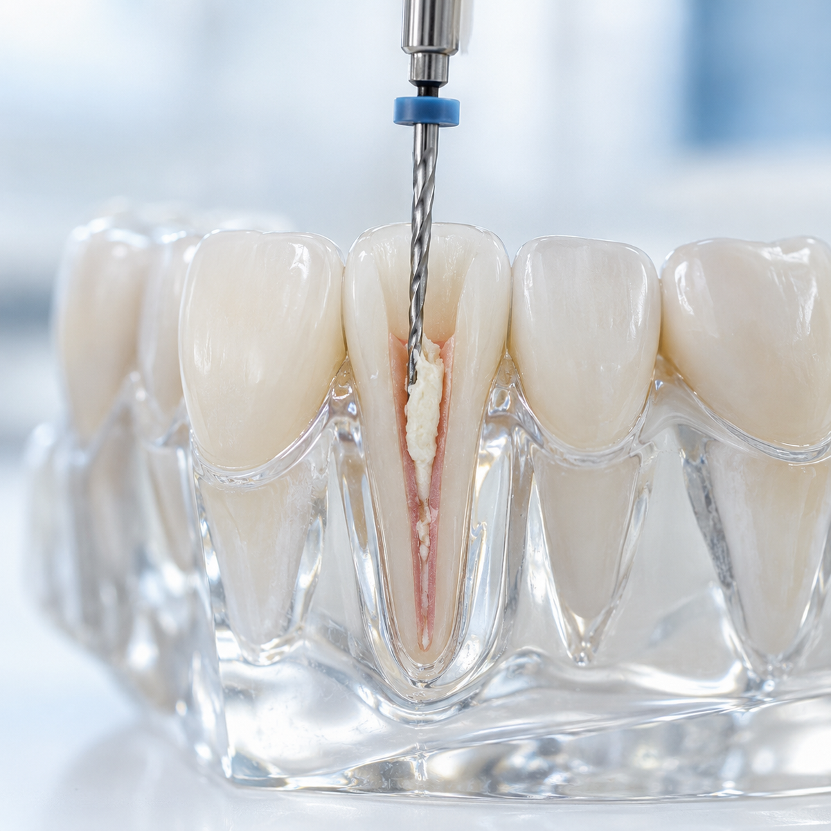 Imagen ilustrativa: Retiro tratamiento anterior por conducto — Clarity Dental